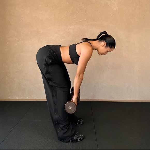 SKIMS NIKE MATTE TRICOT SIDE SNAPS PANTS IN OBSIDIAN M